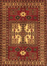 Geometric Brown Traditional Rug, tr799brn