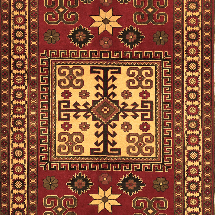 Geometric Brown Traditional Rug, tr799brn