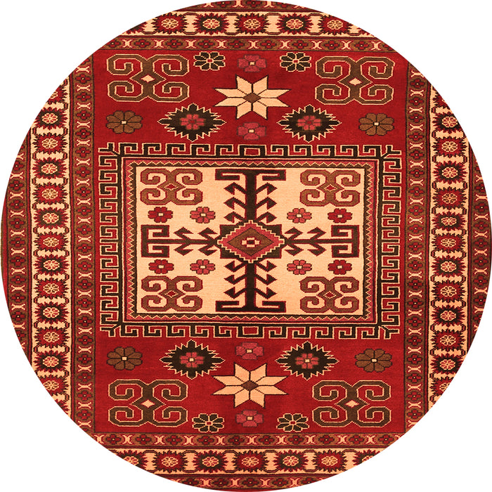 Machine Washable Geometric Orange Traditional Area Rugs, wshtr799org