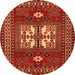 Machine Washable Geometric Orange Traditional Area Rugs, wshtr799org