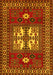 Geometric Yellow Traditional Rug, tr799yw