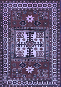 Geometric Blue Traditional Rug, tr799blu