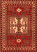 Geometric Orange Traditional Rug, tr799org