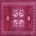 Square Geometric Pink Traditional Rug, tr799pnk