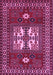 Machine Washable Geometric Purple Traditional Area Rugs, wshtr799pur