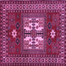 Square Geometric Purple Traditional Rug, tr799pur