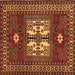 Square Geometric Brown Traditional Rug, tr799brn