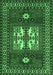 Geometric Emerald Green Traditional Rug, tr799emgrn