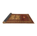 Sideview of Geometric Brown Traditional Rug, tr799brn