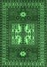 Machine Washable Geometric Emerald Green Traditional Area Rugs, wshtr799emgrn