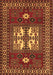 Machine Washable Geometric Brown Traditional Rug, wshtr799brn