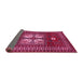 Sideview of Geometric Pink Traditional Rug, tr799pnk