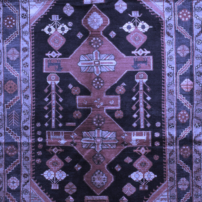Machine Washable Persian Blue Traditional Rug, wshtr79blu