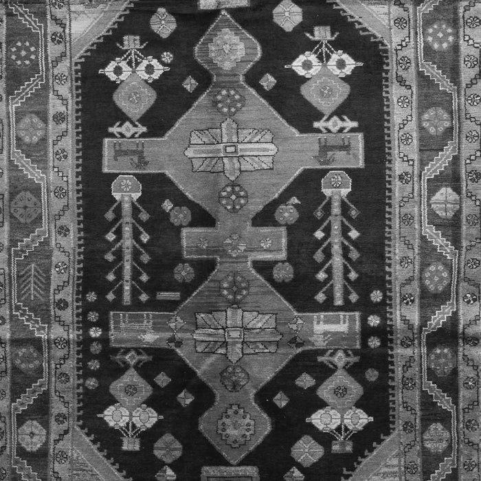 Serging Thickness of Machine Washable Persian Gray Traditional Rug, wshtr79gry