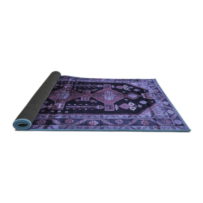 Sideview of Persian Blue Traditional Rug, tr79blu