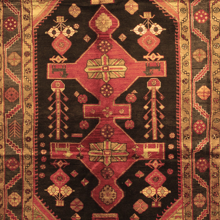 Machine Washable Persian Brown Traditional Rug, wshtr79brn