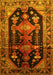 Machine Washable Persian Yellow Traditional Rug, wshtr79yw