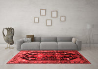 Machine Washable Persian Red Traditional Rug, wshtr79red