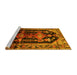 Sideview of Machine Washable Persian Yellow Traditional Rug, wshtr79yw