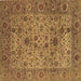 Square Machine Washable Persian Brown Traditional Rug, wshtr7brn