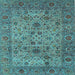 Square Persian Light Blue Traditional Rug, tr7lblu