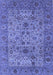 Machine Washable Persian Blue Traditional Rug, wshtr7blu