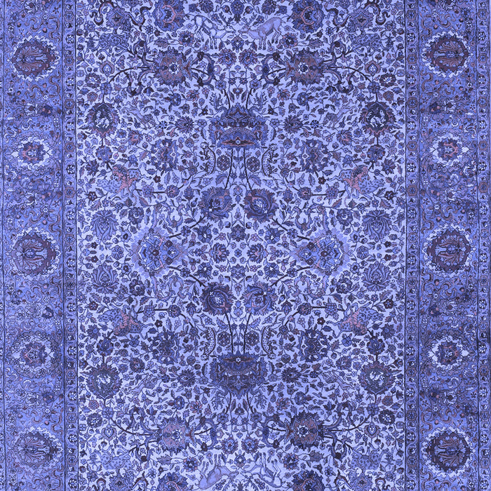 Machine Washable Persian Blue Traditional Rug, wshtr7blu