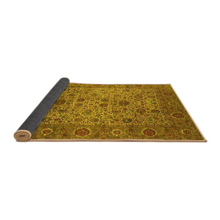 Sideview of Persian Yellow Traditional Rug, tr7yw