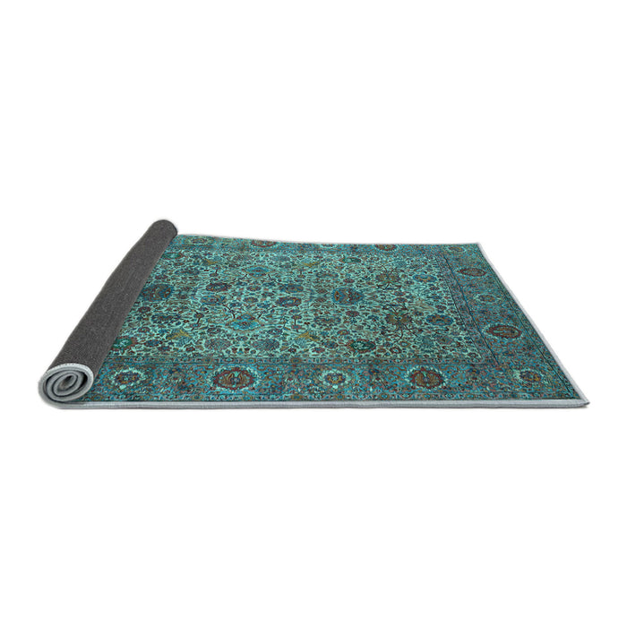 Sideview of Persian Light Blue Traditional Rug, tr7lblu