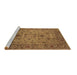 Sideview of Machine Washable Persian Brown Traditional Rug, wshtr7brn