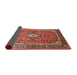 Sideview of Traditional Sand Brown Medallion Rug, tr80