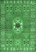 Machine Washable Geometric Emerald Green Traditional Area Rugs, wshtr800emgrn