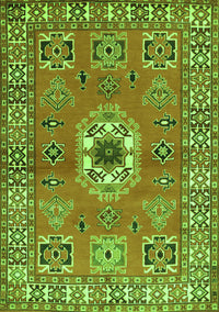 Geometric Green Traditional Rug, tr800grn