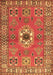 Machine Washable Geometric Brown Traditional Rug, wshtr800brn