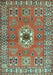 Geometric Light Blue Traditional Rug, tr800lblu