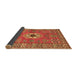 Sideview of Geometric Brown Traditional Rug, tr800brn