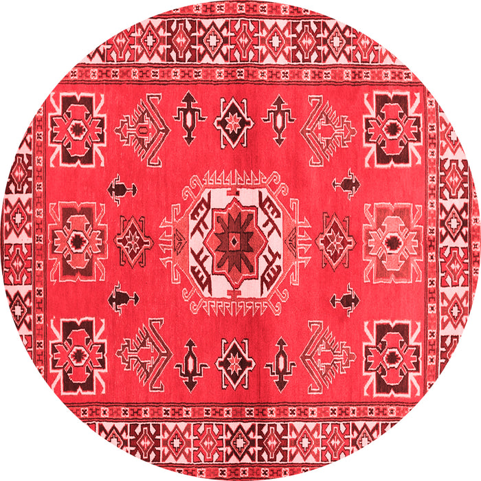 Machine Washable Geometric Red Traditional Rug, wshtr800red