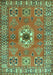 Machine Washable Geometric Turquoise Traditional Area Rugs, wshtr800turq