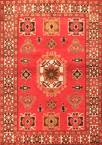 Geometric Orange Traditional Rug, tr800org