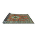 Sideview of Geometric Light Blue Traditional Rug, tr800lblu