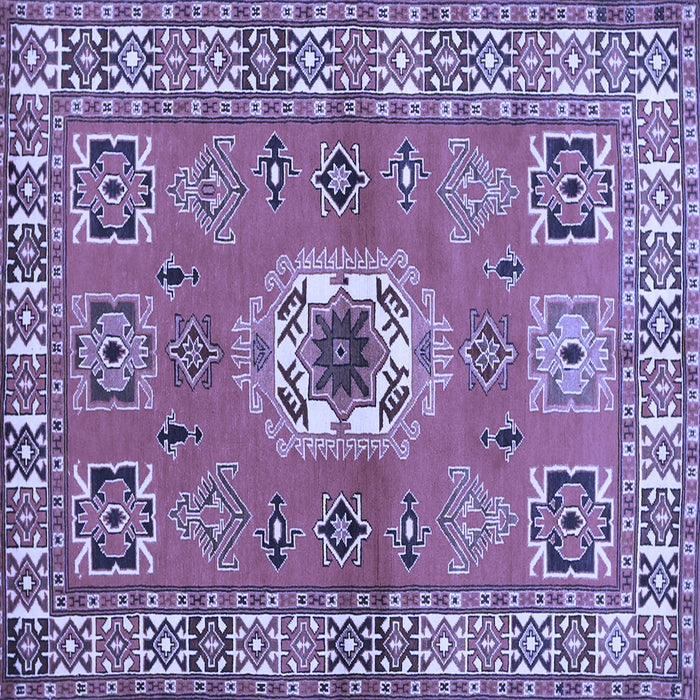 Square Geometric Blue Traditional Rug, tr800blu