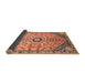 Sideview of Traditional Sand Brown Persian Rug, tr801