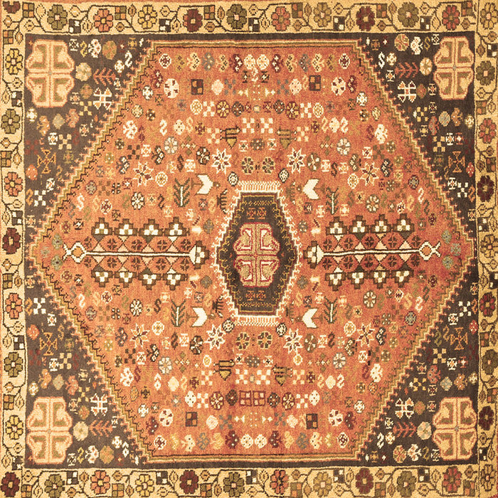 Square Persian Brown Traditional Rug, tr801brn