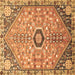 Square Persian Brown Traditional Rug, tr801brn