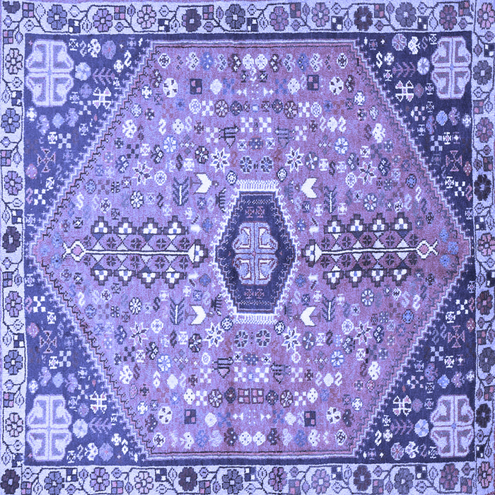 Square Persian Blue Traditional Rug, tr801blu