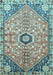 Machine Washable Persian Light Blue Traditional Rug, wshtr801lblu