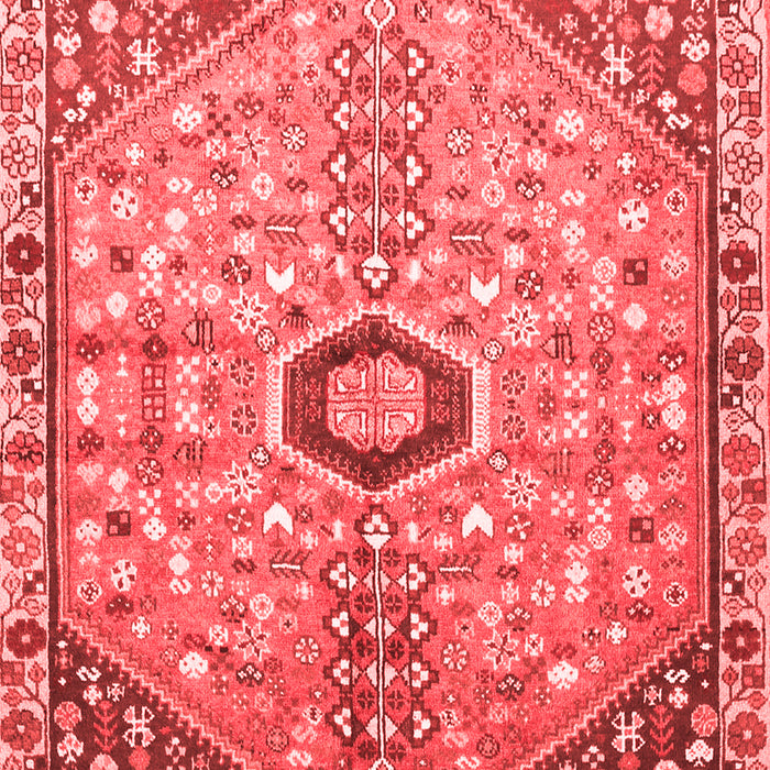 Machine Washable Persian Red Traditional Rug, wshtr801red