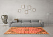 Machine Washable Persian Orange Traditional Area Rugs in a Living Room, wshtr801org