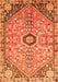 Serging Thickness of Machine Washable Persian Orange Traditional Area Rugs, wshtr801org