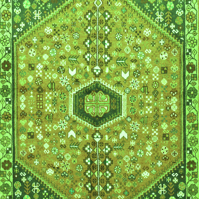 Serging Thickness of Machine Washable Persian Green Traditional Area Rugs, wshtr801grn